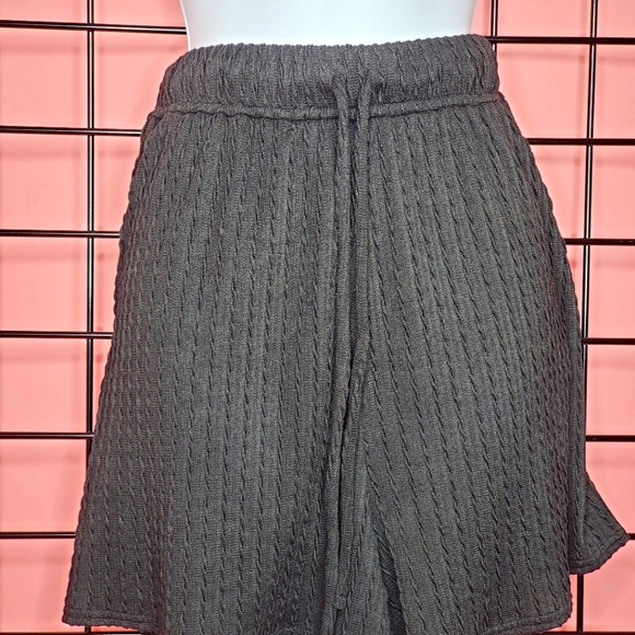 Rib Knit Shorts, Black - Picture 8 of 8